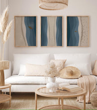 Load image into Gallery viewer, Set of 3 FRAMED PRINT (Sea Design)