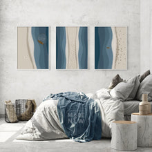Load image into Gallery viewer, Set of 3 FRAMED PRINT (Sea Design)
