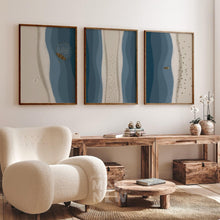 Load image into Gallery viewer, Set of 3 FRAMED PRINT (Sea Design)