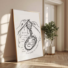 Load image into Gallery viewer, Knit Together (B&W With Verse) - Framed Print