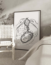 Load image into Gallery viewer, Knit Together (B&W With Verse) - Framed Print