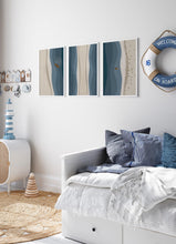 Load image into Gallery viewer, Set of 3 FRAMED PRINT (Sea Design)