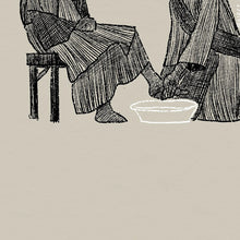 Load image into Gallery viewer, Jesus Washing Feet (Black) - Digital Download