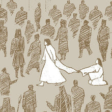 Load image into Gallery viewer, Woman Touches Jesus, DIGITAL DOWNLOAD, Jesus Healing Bible Art, God heals, Christian Modern Bible Verse, Jesus print Wall Art, Bible Sketch, Bible Sketches, Bible illustration, Boho Scripture, Christian Gift, christian minimalist, Luke 8:43-48