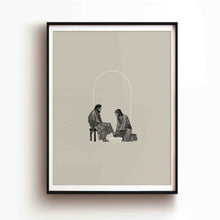 Load image into Gallery viewer, Jesus Washing Feet (Black) - Digital Download