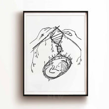 Load image into Gallery viewer, Knit Together (B&W) - Framed Print