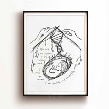Load image into Gallery viewer, Knit Together (B&W With Verse) - Framed Print