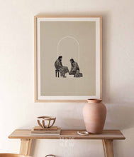 Load image into Gallery viewer, Jesus Washing Feet (Black) - Digital Download
