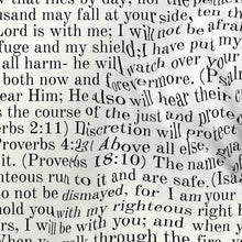 Load image into Gallery viewer, 70 Bible Verses about Protection for Firefighters - Canvas
