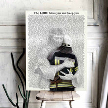 Load image into Gallery viewer, 70 Bible Verses about Protection for Firefighters - Canvas