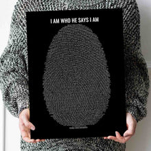Load image into Gallery viewer, project made new, Custom Jesus Painting, Christian Art, lds art, Bible Art, Scripture Word Art, Scripture Print, Fingerprint Bible, Thumbprint Bible, Verses on Identity, fingerprint verses, verse thumbprint, bible verse painting, gods fingerprint