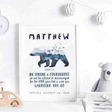 Load image into Gallery viewer, Bear (Joshua 1:9)  - Custom Poster