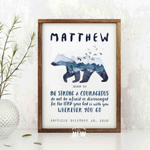 Load image into Gallery viewer, Bear (Joshua 1:9)  - Custom Poster