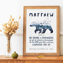 Load image into Gallery viewer, Bear (Joshua 1:9)  - Custom Poster