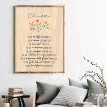 Load image into Gallery viewer, Floral Wood Background (You are)  - Custom Poster