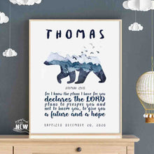 Load image into Gallery viewer, Bear (Jeremiah 29:11)  - Custom Poster