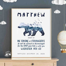 Load image into Gallery viewer, Bear (Joshua 1:9)  - Custom Poster