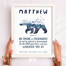 Load image into Gallery viewer, Bear (Joshua 1:9)  - Custom Poster