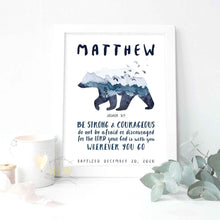 Load image into Gallery viewer, Bear (Joshua 1:9)  - Custom Poster