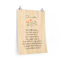 Load image into Gallery viewer, Floral Wood Background (You are)  - Custom Poster