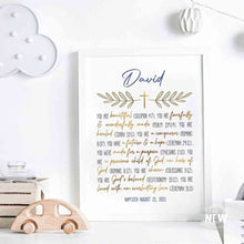 Load image into Gallery viewer, Gold Cross (You are)  - Custom Poster