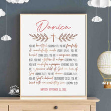Load image into Gallery viewer, Rose Gold Cross (You are)  - Custom Poster