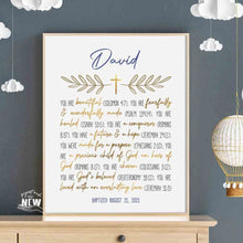 Load image into Gallery viewer, Gold Cross (You are)  - Custom Poster