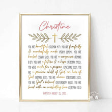 Load image into Gallery viewer, Gold Cross (You are)  - Custom Poster