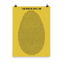 Load image into Gallery viewer, project made new, Custom Jesus Painting, Christian Art, lds art, Bible Art, Scripture Word Art, Scripture Print, Fingerprint Bible, Thumbprint Bible, Verses on Identity, fingerprint verses, verse thumbprint, bible verse painting, gods fingerprint, I am who He says I am