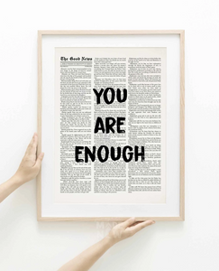 You are Enough - Framed Print