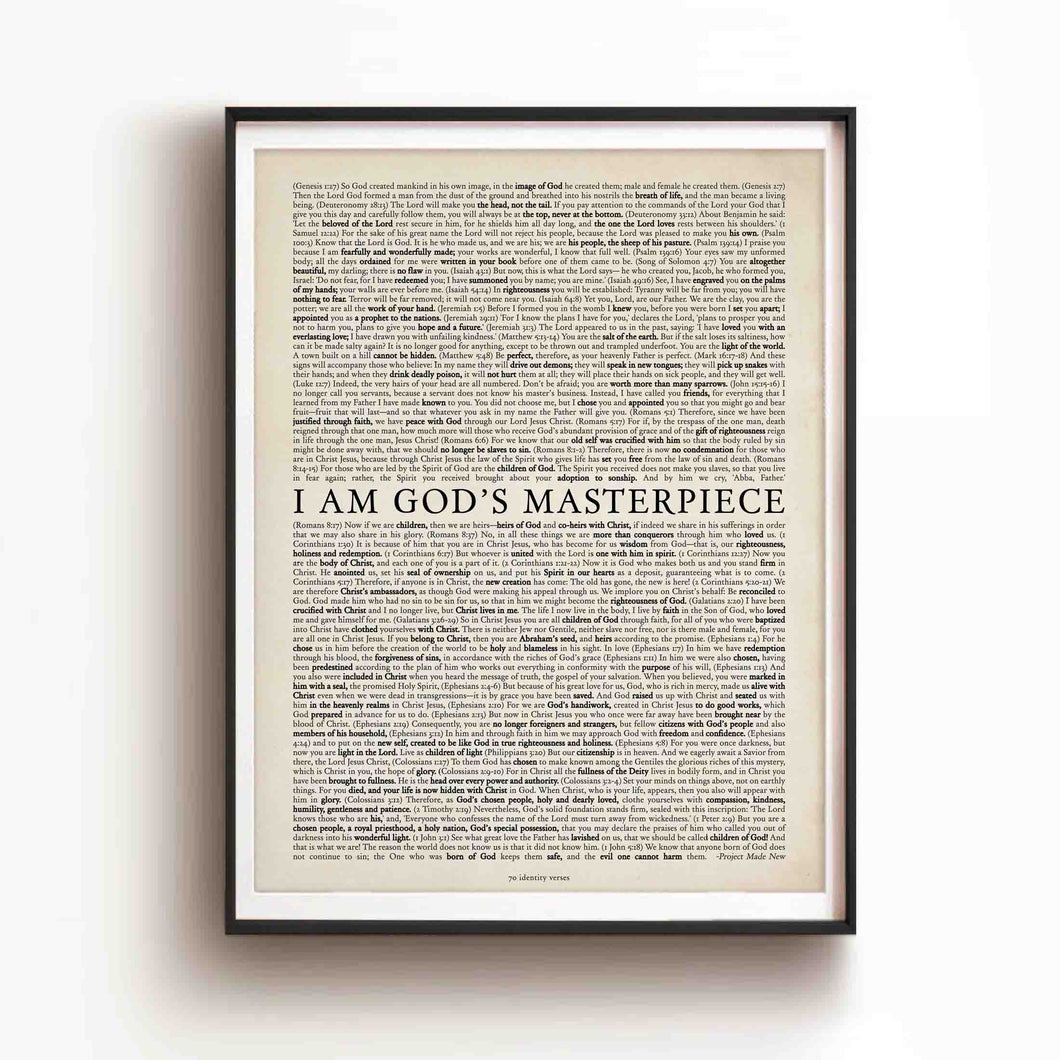 I Am Gods Masterpiece (Brown) - Digital Download