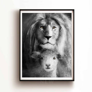 The Lion and Lamb - Framed Print