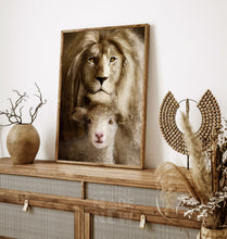 Load image into Gallery viewer, The Lion and Lamb - Framed Print
