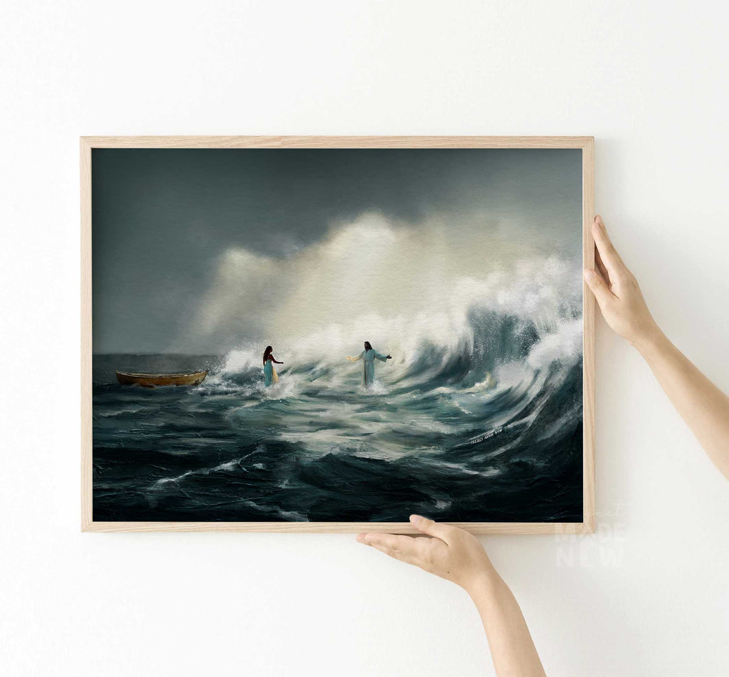 Even in the storm - Framed Print