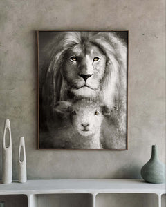 The Lion and Lamb - Canvas