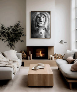 The Lion and Lamb - Canvas