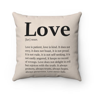 Love Definition - Pillow case - Project Made New