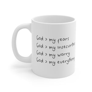God Over My Fears - Mug