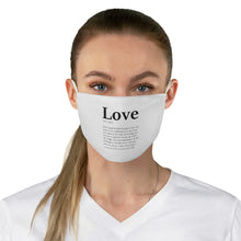 Load image into Gallery viewer, Fabric Face Mask - Love Definition - Project Made New
