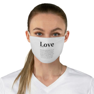 Fabric Face Mask - Love Definition - Project Made New