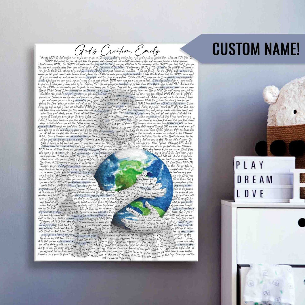 70 Bible Verses on Identity God's Creation - Personalized Canvas