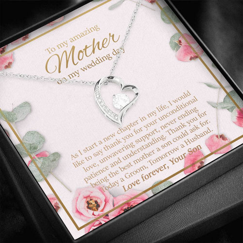 To Mother From Son Wedding - Heart Necklace - Project Made New