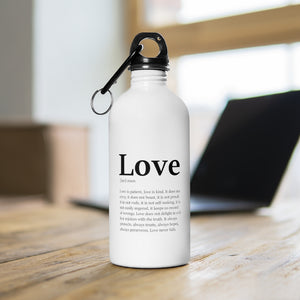 Love Definition - Stainless Steel Water Bottle - Project Made New