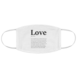 Fabric Face Mask - Love Definition - Project Made New