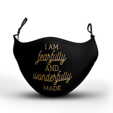 Load image into Gallery viewer, Fearfully and Wonderfully Made Mask With Filter Pocket
