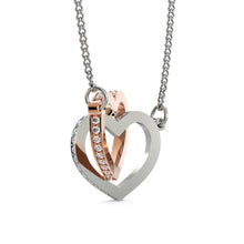 Load image into Gallery viewer, Personalized To Sis in Christ - Interlocked Hearts Necklace
