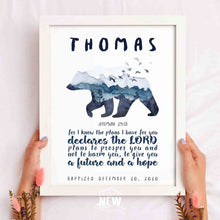 Load image into Gallery viewer, Bear (Jeremiah 29:11)  - Custom Poster
