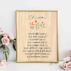Floral Wood Background (You are)  - Custom Poster