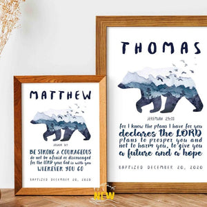 Bear (Joshua 1:9)  - Custom Poster