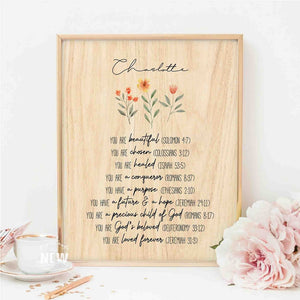 Floral Wood Background (You are)  - Custom Poster
